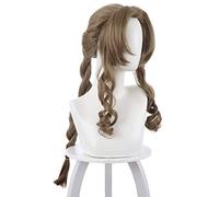 HBYLEE Wig Anime Cosplay Final Fantasy 7 Remake Aerith Gainsborough Cosplay Perruque Cosplay Costume Cheveux [Couleur unique]