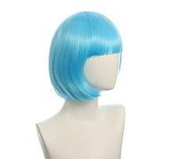 HBYLEE -Wig Anime Cosplay Perruque pour la tendance de la mode pour un usage quotidien Cosplay Boîte de nuit Show Bar Frange oblique Femme Cheveux courts Rose Beige Bleu Bobo Perruque Bobo Couleur :