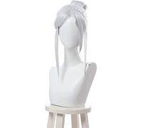 HBYLEE Wig Anime Cosplay Valorant Jett Perruque de Cosplay Argentée Blanc Cosplay Perruques Halloween Cheveux synthétiques résistants à la chaleur [Couleur : Onecolor]
