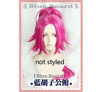HBYLEE -Wig for cosplay Biamoxer Fgo Fate Perruque extra Cosplay Francis Drake Cheveux synthétiques longs roses pour adultes Non coiffés