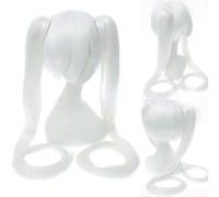 HBYLEE -Wig for cosplay Hatsune Perruque queue de cheval Black Rock Shooter Senbon Zakura Cosplay Perruque cheveux longs Bleu Vert Noir Rose Argent Perruques 16
