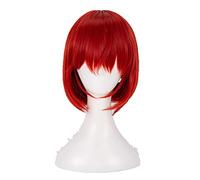 HBYLEE Wig for cosplay Wig Anime Cosplay Jeu de rôle pour Mahoutsukai no Yome Hatori Chise Cosplay Perruques courtes orange rouge cheveux synthétiques résistants à la chaleur