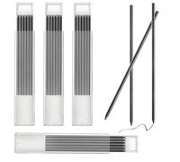 HBYMYDA 24 Pièces Crayons de Charpentier 2.8mm HB Mines Crayon de Menuisier Solides Recharge Porte Mine de Charpentier Recharge de Graphite pour Le Travail du Bois Construction