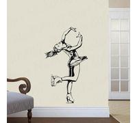 HBYUEHAN Autocollant mural d'art de patinage Cool pour fille, pour patinoire, chambre à coucher, salon, chambre de garçons et de filles, décoration intérieure, autocollant en vinyle