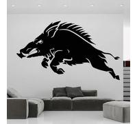 HBYUEHAN Autocollant Mural sanglier en cours d'exécution, Animal cochon, vinyle, chambre à coucher, salon, chambre d'enfants, salle de jeux, décoration intérieure murale pour pépinière