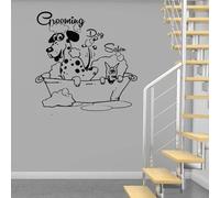 HBYUEHAN Autocollants muraux en vinyle pour Salon de toilettage de chiens et chats, autocollants mignons pour animaux de compagnie, décoration de maison, Design d'intérieur, Art Mural