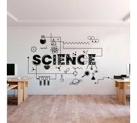 HBYUEHAN Papier peint thème science chimie et physique, outils expérimentaux, autocollants en vinyle, laboratoire de chimie, Campus, culture, fond mural décoratif