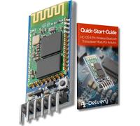 Hc-05 Hc-06 Module Émetteur-Récepteur Rf Sans Fil Hc-06 Bluetooth Rs232 Ttl Série Compatible Avec Arduino Et Raspberry Pi Incluant Un E-Book!