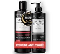 HC Prestige - Routine Anti-Chute & Détox Cuir Chevelu - Shampoing Pousse de Cheveux 300ml + Masque Détox 230ml - Stimule la Pousse & Purifie - 96% Naturel - Sans Sulfate - Made in France (Anti Chute)