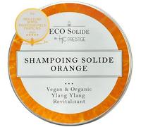 HC Prestige Shampoing Solide à l’Orange - Purifiant & Revitalisant - Vegan, 96% Naturel, Sans Sulfate, Sans Silicone - Zéro Déchet - Tous Types de Cheveux - 60 g + Boîte Métal Voyage