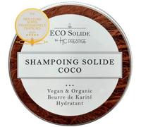 HC Prestige Shampoing Solide Coco - Hydratant & Nourrissant - Cheveux Secs & Abîmés - Vegan, 96% Naturel, Sans Sulfate ni Silicone - Zéro Déchet - Format Voyage 60 g + Boîte Métal Premium