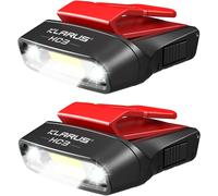 Hc3 Clip Rechargeable Led Phare Rotatif Casquette À Bille Visière Lumière Mains Libres Avec Lumière Rouge Pour La Pêche En Cours D'exécution Camping Lecture Travail¿Lot De 2¿