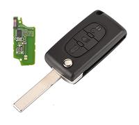 HCA/Hu83 2 Boutons 3 Boutons clé de Voiture à Distance pour Peugeot 307 3008 308 408 pour citroën C2 C3 C4 C5 C6 C8 433MHz PCF7941 ID46 CE0536 Flip Key Fob avec Batterie