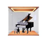 HCAEIOFJ Lego 21323 Vitrine en acrylique transparent pour piano à queue (vitrine uniquement) (fond en noyer + lumière supérieure)