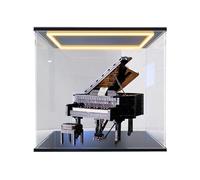 HCAEIOFJ Lego 21323 Vitrine en acrylique transparent pour piano à queue (vitrine uniquement) (fond noir + lumière supérieure 1)