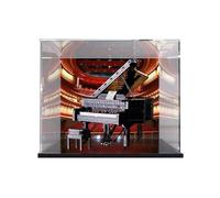 HCAEIOFJ Lego 21323 Vitrine en acrylique transparent pour piano à queue (vitrine uniquement) (fond noir + fond)