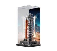 HCAEIOFJ Présentoir Transparent en Acrylique pour Icônes 10341, Convient pour le Système de Lancement Spatial Artemis de la NASA, Fond Noir+Arrière1
