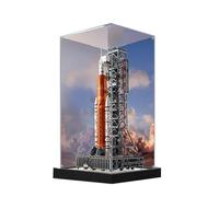HCAEIOFJ Vitrine en acrylique transparent pour icônes 10341 compatible avec le système de lancement spatial Artemis de la NASA (vitrine uniquement) (fond noir + fond2)