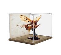 HCAEIOFJ Vitrine en acrylique transparent pour icônes Lego 10363 - Convient pour la machine volante de Leonardo da Vinci (vitrine uniquement) (fond en bois + fond1)