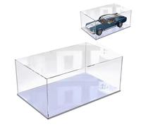 HCAEIOFJ Vitrine en acrylique transparent pour Lego Creator Expert 10265 - Compatible avec Ford Mustang - Étanche à la poussière - Cadeau (vitrine uniquement) (fond blanc)
