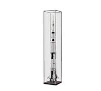 HCAEIOFJ Vitrine en acrylique transparent pour Lego Ideas 21309 - Compatible avec Nasa Apollo Saturn V - Boîte cadeau (vitrine uniquement) - Fond noir 2