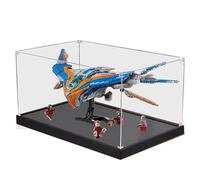 HCAEIOFJ Vitrine en acrylique transparent pour Lego Mar-vel 76286 - Compatible avec les Gardiens de la Galaxie : The Milano - Boîte cadeau à construire (vitrine uniquement) - Fond noir 2 mm