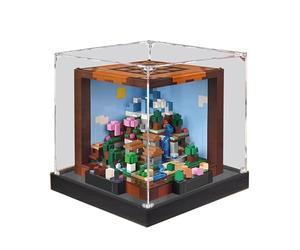 HCAEIOFJ Vitrine en acrylique transparent pour Lego Minecraft 21265 - Convient pour la table de travaux manuels (vitrine uniquement) - Fond noir