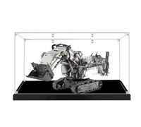 HCAEIOFJ Vitrine en acrylique transparent pour Lego Technic 42100 Compatible avec Excavatrice Control Liebherr R 9800 RC (vitrine uniquement) (fond noir 1)