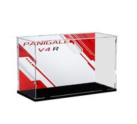 HCAEIOFJ Vitrine en acrylique transparent pour Lego Technic 42107 compatible avec Ducati Panigale V4 R Moto (vitrine uniquement) (fond noir 1)
