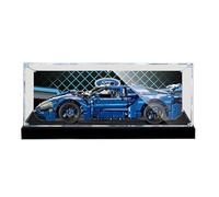HCAEIOFJ Vitrine en acrylique transparent pour Lego Technic 42154 compatible avec Ford GT (vitrine uniquement) (fond noir + fond)