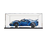 HCAEIOFJ Vitrine en acrylique transparent pour Lego Technic 42154 compatible avec Ford GT (vitrine uniquement) (fond miroir)