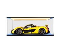 HCAEIOFJ Vitrine en acrylique transparent pour Lego Technic 42172 compatible avec McLaren P1 Hypercar (vitrine uniquement) (fond noir + lumière supérieure)