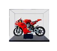 HCAEIOFJ Vitrine en acrylique transparent pour Lego Technic 42202 Compatible avec Ducati Panigale V4 S Moto (vitrine uniquement) (fond noir)