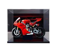 HCAEIOFJ Vitrine en acrylique transparent pour Lego Technic 42202, Ducati Panigale V4 S Moto, Fond+Arrière-plan noir