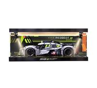 HCAEIOFJ Vitrine en acrylique transparent pour LegoTechnic 42156 compatible avec Peuge-ot 9 x 8 24h Le Mans Hybride Hypercar Boîte cadeau (vitrine uniquement) (fond + lumière supérieure)