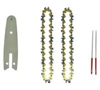 hcaioz Chaînes de tronçonneuse dorées 4 Pouces for la Coupe du Bois, Mini-chaînes en Acier 1/4" à 28 maillons, Accessoires Remplacement for tronçonneuses électriques dao.