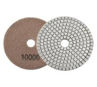hcaioz Disques de polissage diamantés 4 pouces, grain 30-10000, for granit, pierre, béton, marbre, humide/sec, 100 mm, avec support auto-agrippant fer.