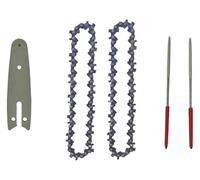 hcaioz Ensemble de scie à chaîne 4 Pouces, Mini électrique Portable sans Fil, 28 nœuds, 14 Couteaux, Batterie for Outils Jardinage en Bois dao.