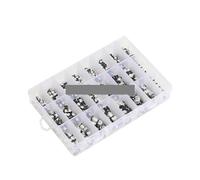 hcaioz Kit d'assortiment de condensateurs électrolytiques en aluminium CMS 1 µF-1000 µF 6,3 V-50 V, 400 pièces, valeur 24, avec boîte et mesureurs capacité czs.