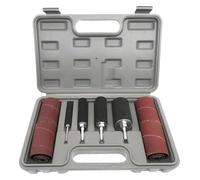 hcaioz Kit de ponceuse à broche, 20 pièces, tambour, bande abrasive, mandrins en caoutchouc, + manchons ponçage avec étui, for perceuse bois, outil rotatif fgg.