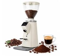 HCAUYNN Coffee Grinder Moulin à Café, Moulin Espresso Semi-Commercial avec Dosage Programmé, Meules Plates 64 mm, Chambre de Meules Quick-Release, 3 Couleurs White