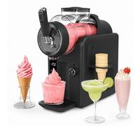 HCAUYNN Machine à Crème Glacée et Machine à Granité Maison, sans Glaçons, Auto-Nettoyage, 5 Modes Préréglés, Écran LED pour Milk-Shake, Smoothie et Boissons Fraîches Black