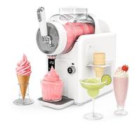HCAUYNN Machine à Crème Glacée et Machine à Granité Maison, sans Glaçons, Auto-Nettoyage, 5 Modes Préréglés, Écran LED pour Milk-Shake, Smoothie et Boissons Fraîches White