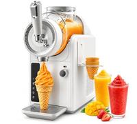 HCAUYNN Machine à Granité 2L, Sorbetière Électrique avec Texture Réglable, Machine à Crème Glacée Italienne, Préparateur de Milk-Shake et Smoothie, Auto-Nettoyage pour Maison White