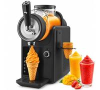 HCAUYNN Machine à Granité 2L, Sorbetière Électrique avec Texture Réglable, Machine à Crème Glacée Italienne, Préparateur de Milk-Shake et Smoothie, Auto-Nettoyage pour Maison Black