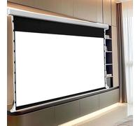 HCAUYNN Projecteur ÉCran éLectrique, Installation Invisible, éCran De CinéMa 100 Pouces Au Format 16:9, avec Commande sans Fil, pour Salles De Classe, Bureau, Maison OpticalMetal