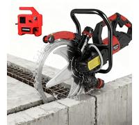 HCAUYNN Scie à béton 16 Pouces 9500 W, coupeuse à béton avec système de Coupe à Eau et Pompe à Eau pour Une Coupe sans poussière du béton, des Barres d'armature et du marbre 2blades