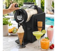 HCAUYNN Sorbetière Électrique, Machine à Granité avec Réservoir 2L, Machine à Crème Glacée, Smoothie et Milk Shake Maison Black