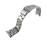 HCBBCEW Bracelet de plongée en acier inoxydable, 3 styles, Compatible avec Casio Duro MDV-106/MDV-107 | métal 22mm remplacement, mode luxe(A-silvery 3,22mm no logo)