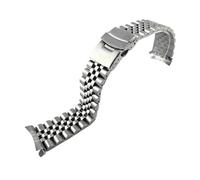 HCBBCEW Bracelet de plongée en acier inoxydable, 3 styles, Compatible avec Casio Duro MDV-106/MDV-107 | métal 22mm remplacement, mode luxe(Silvery 5,22mm logo)